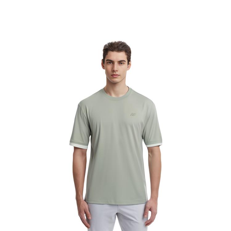 New Balance T Shirt Men's Green AMT42314-OVN