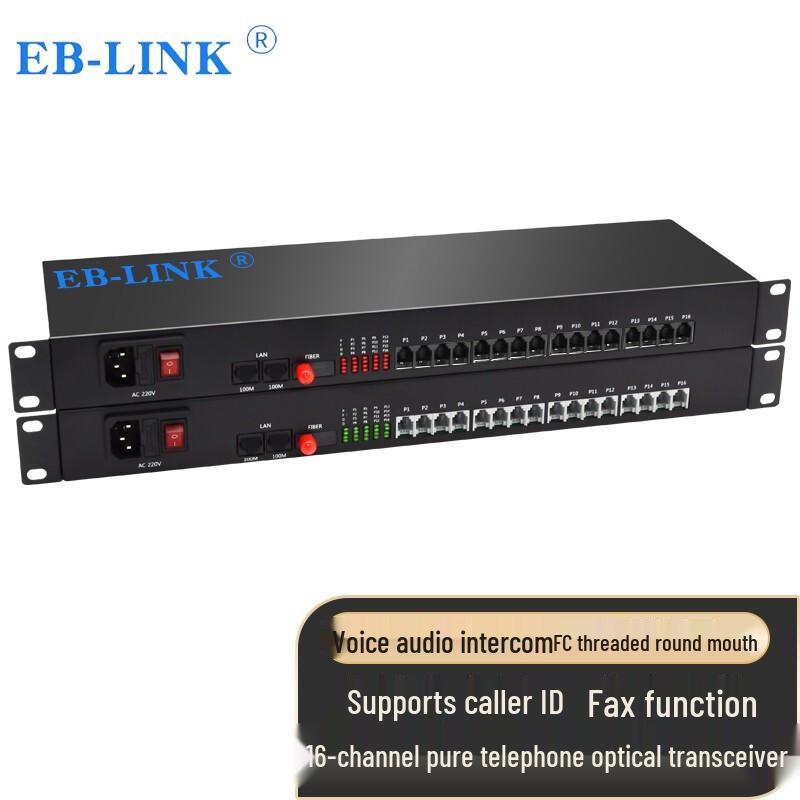 EB-LINK Multi-Channel Telephone & Ethernet Fiber Optic Transceiver