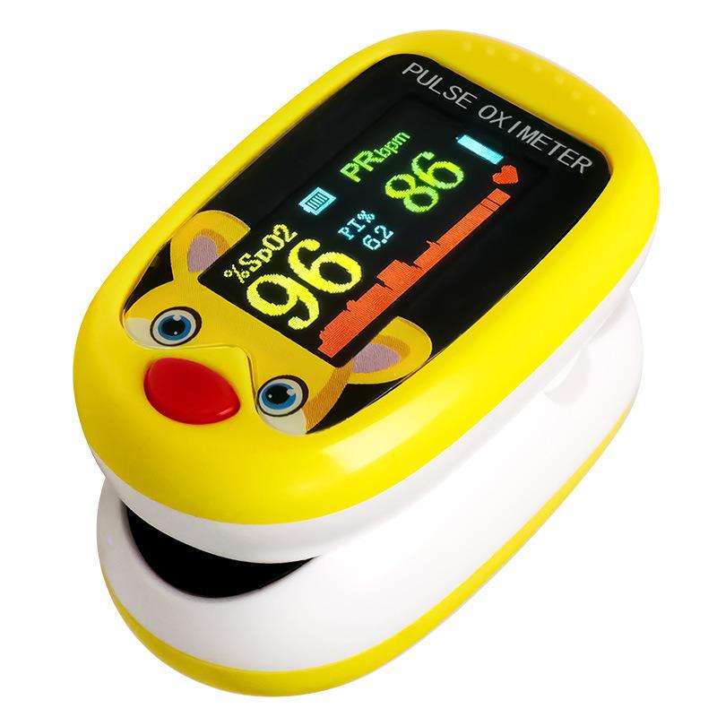 Rechargeable Children's OLED Pulse Oximeter Clip: Measures Blood Oxygen & Heart Rate