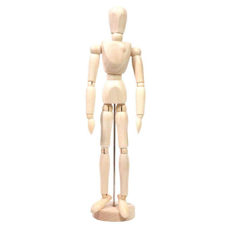 Wooden Human Artist Manikin Drawing Model Unisex Male Female Sketching Tool
