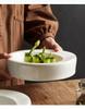 white Ceramic Dinner Plate Restaurant Circular round Thick Soup Plate Dessert Dish Snack Dish Pasta Plates Solid Color Tableware