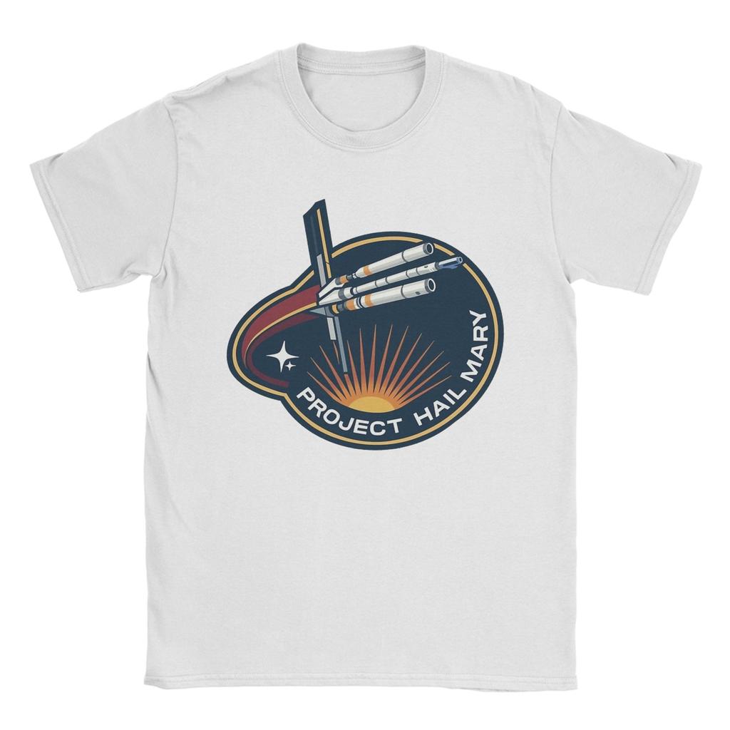 Project Hail Mary Mission Patch T Shirts Mens Cotton Fashion TShirt O Neck Tees Short Sleeve Clothes New Arrival
