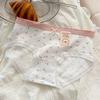5Pcs Bowknot Lace Flower Panties Mid Waist Underwear for Women Soft Sweet Floral Briefs  Lady