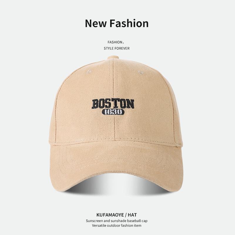 Large-Brim Brushed Baseball Cap: Autumn/Winter Unisex Fashion with Letter Design