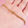 DIY verstellbares Edelstahl-Gummiperlenarmband mit nicht abnehmbarer Perlenkette