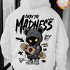 Classic Hand-Drawn Cartoon Character Pattern Letter Print, Fashionable Casual Sports Hoodie, Loose, Comfortable and Warm Style