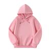 Autumn and Winter New Pure Cotton Solid Color Loose Casual Sports Jacket with Thick Fleece Hooded Sweatshirt