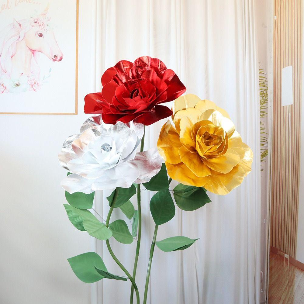 Fashion Fake Foam Rose 30/40/50cm Artificial Flowers New Giant Rose Flower Head