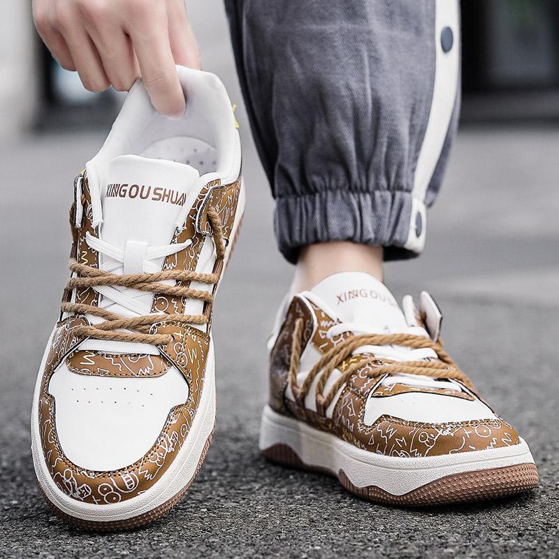 Tide Graffiti Sports Shoes Men's Sports Shoes Comfortable with Summer Fall Shoes 39-46