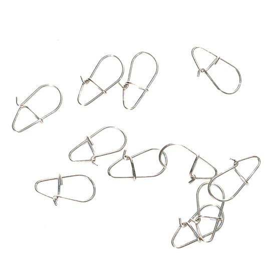 MUQZI სპორტული აქსესუარი 100 ცალი უჟანგავი ფოლადის კაკვები სწრაფი დაჭერის კლიპები საკეტის კონექტორები თევზაობის ხელსაწყო