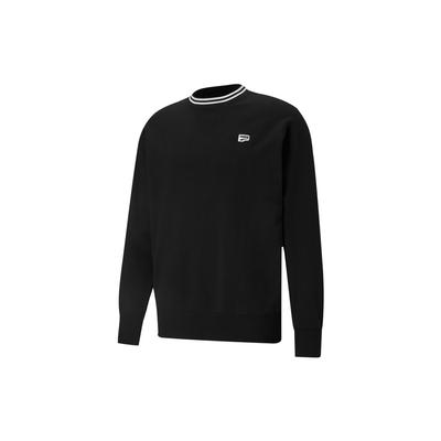 Downtown Casual Sport Crew Neck Long Sleeve Knit Sweater Men Sweater Black 531426-01