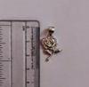 925 Sterling Silver Cz FLOWER FLORAL Charm Pendant, High Polish, Simple Design Elegant, Minimal Minimalistic Jewelry, Charm Pendant, 2.25 Gm
