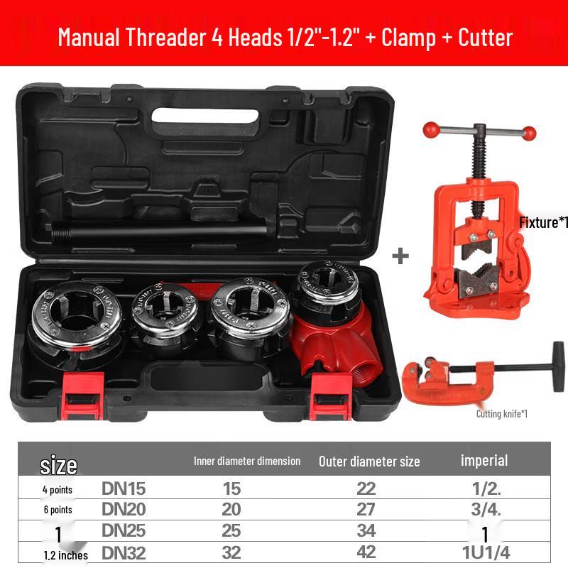 Manual Pipe Threading Machine Set