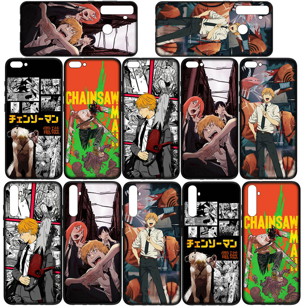 Cover for iPhone 16 15 Xiaomi Redmi Note 14 13 12 11 Pro Max 16e Samsung Galaxy S25 S24 S23 Moto OPPO Huawei Denji Makima Chainsaw Man Gir Phone Case