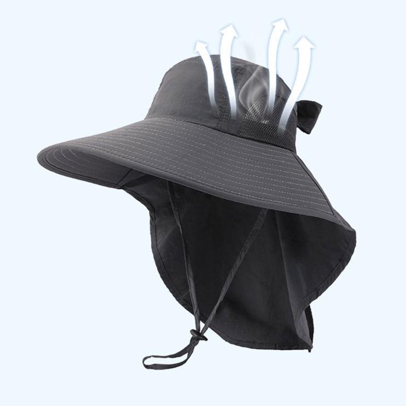 Unisex Fisherman Hat Neck Flap Bucket Hat For Girls Versatile Fashion Neck Flap Hat Bucket Hat Multiple Color