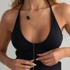 IngeSight.Z Fashion Creative Colorful Resin Stainless Steel Chain Necklace 2026 Simple Charm Long Tassel Clavicle Chain Jewelry