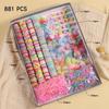 Fashion Hair Accessories Set, Glitter Bow Clips Star Clips Floral Hair Ties Non-Damaging Elastic Bands Tie Clips, High-Value Multi-Purpose Portable