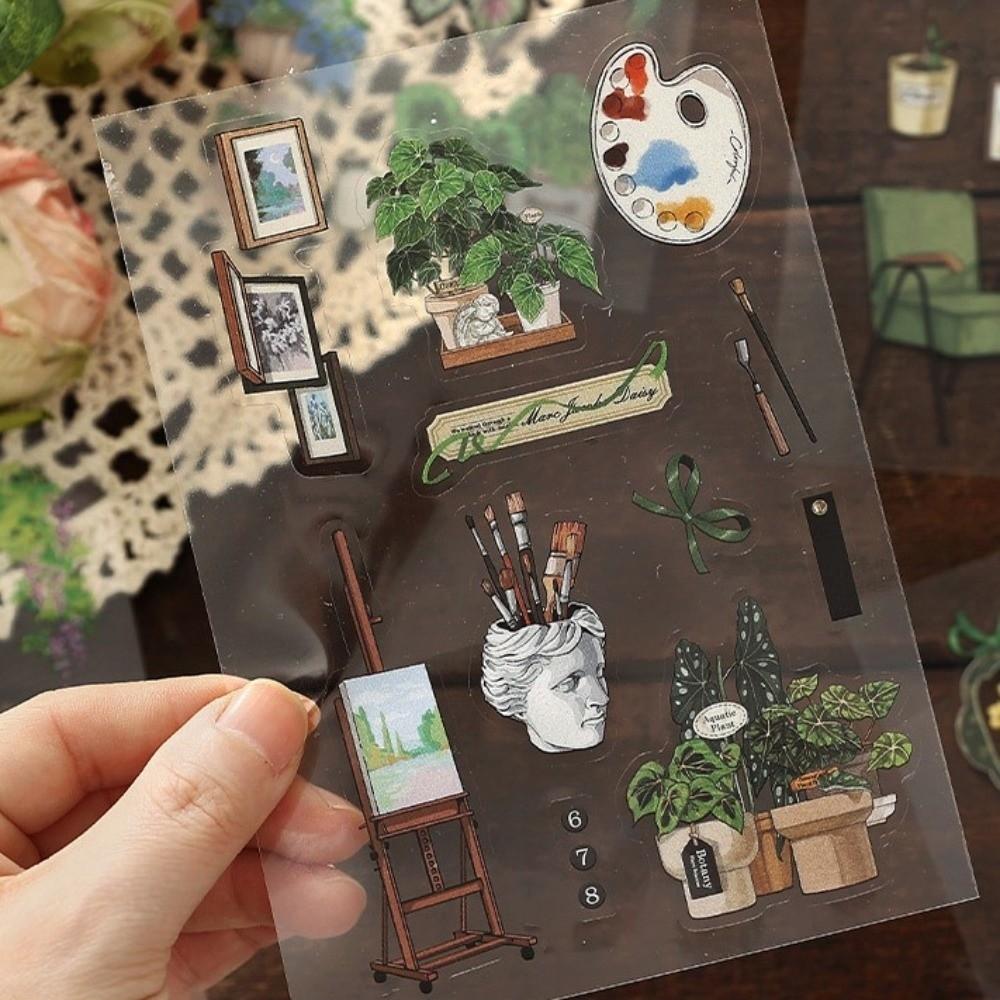20sheets Retro Sticker Book Nature Aesthetic Botanical Decor Stickers  Journal