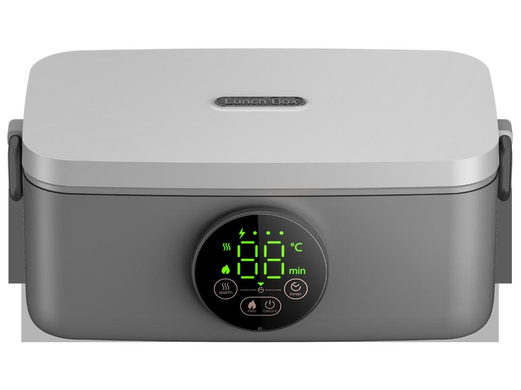 Rechargeable Electric Lunch Box, Waterless, 304 Stainless Steel Liner, Hot Meal Device for Students/Office Workers.
