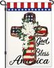 Yesuavt God Bless America 4th of July Patriotic Garden ag 3 Ply Polyester Independence Memorial Day American Garden ags  LLX