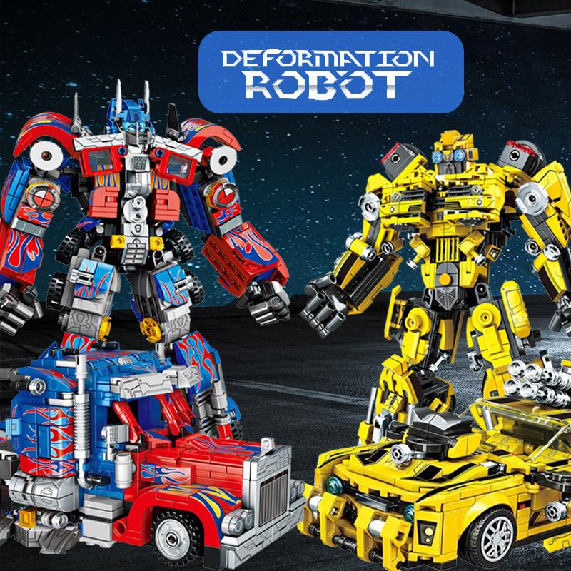 Kai Gaole 303 Deformation Robot Building Block Model Children's Educational Assembly Toy Boy Birthday Gift Wholesale