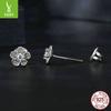 10 Points Moissanite Flower Stud Earrings For Women, Simple, Exquisite And Elegant Small Flower S925 Sterling Silver Earrings.