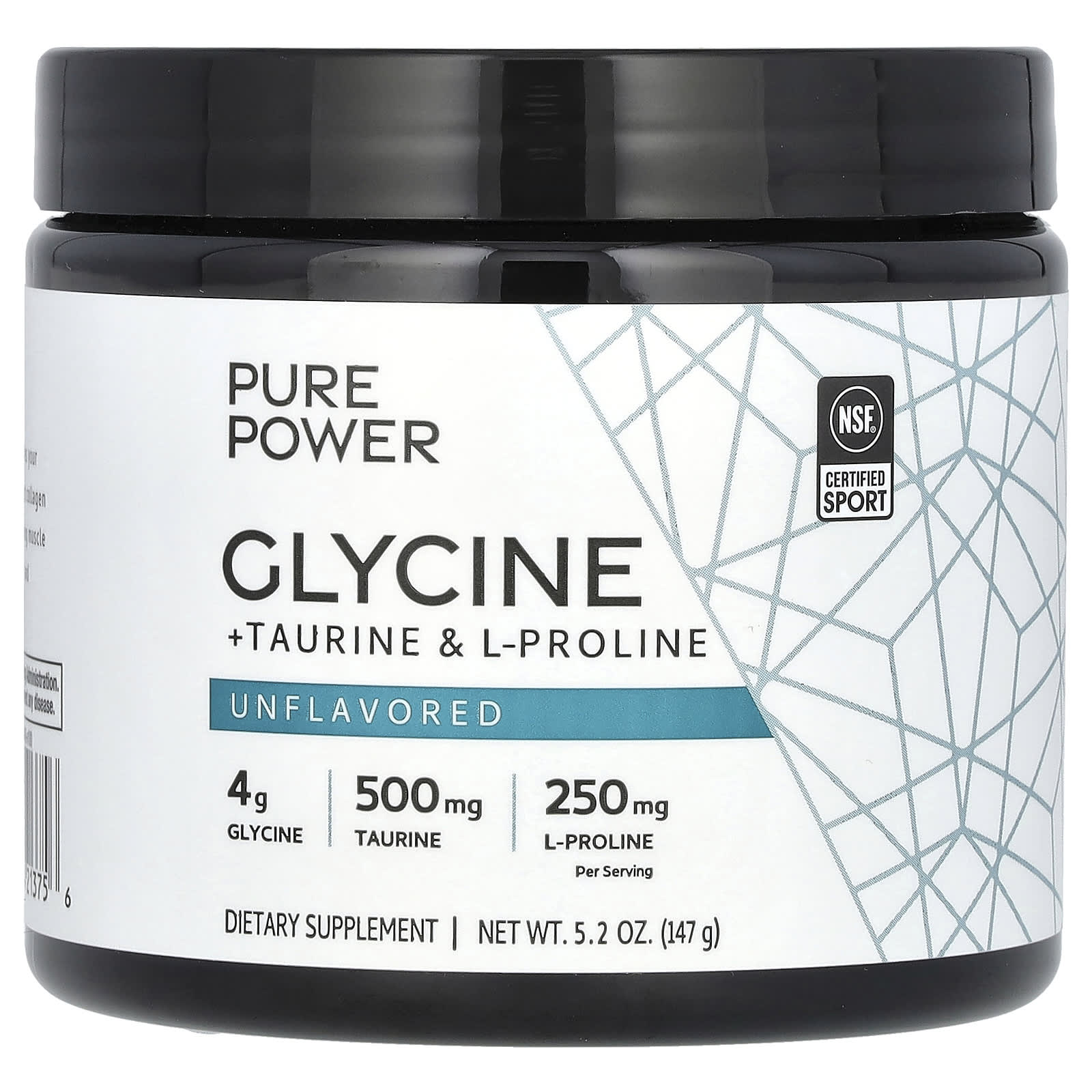 

Dr. Mercola, Pure Powder, Glycine + Taurine + L-Proline, Unflavored, 147G(5.2Oz)