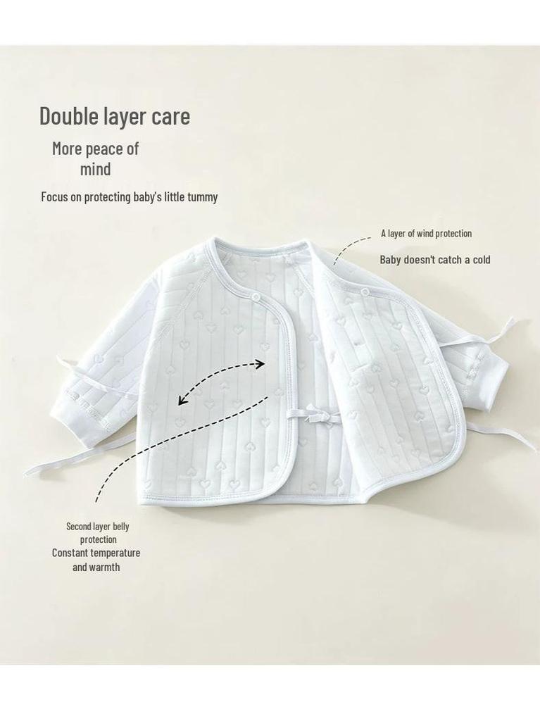 A-Class Baby Clothes Set: Padded Autumn/Winter Top and Pants with Straps - Newborn Warm Pajamas