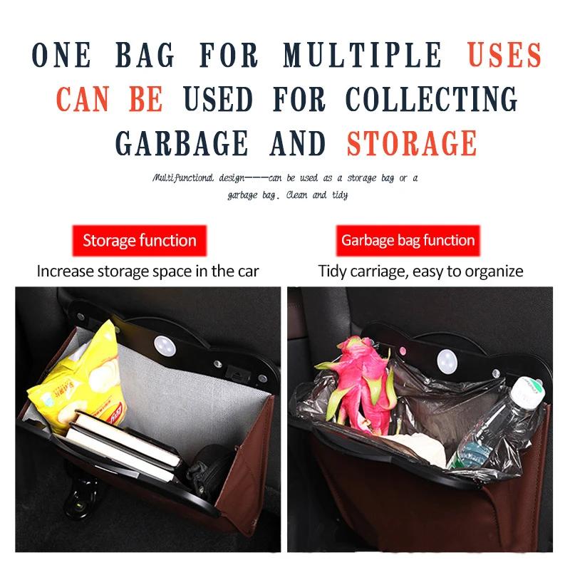 Auto Umweltfreundliche Lederspeicherbox Müllbeutel für Cadillac Escalade CTS CT5 CT6 ATS SRX XTS XT5 STS BLS Auto Zubehör