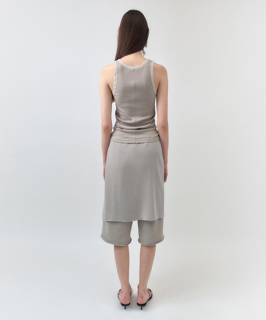 Simeteuligpeosenteu Chiffon Rib Jersey Sleeveless / Beige