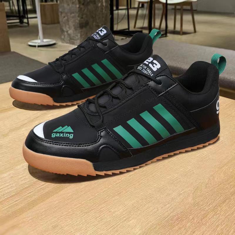 Modny Paskowany Design Męskie Damskie Grube Sneakersy Modne Casualowe Skórzane Materiałowe Cholewki Zwiększone Wewnętrzne Krycie Dolne Buty na Platformie Nowe