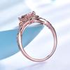 Gica Gema S925 Sterling Silver Exquisite Rose Gold Nano Ring for Women's Fine Jewelry Gift Wedding Engagement The New Listing
