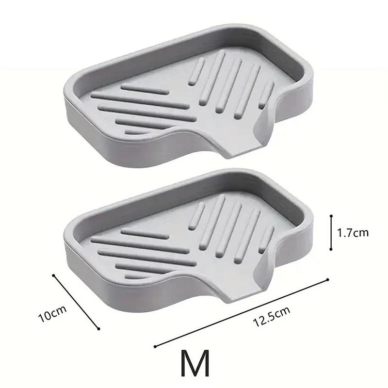 

Silicone Faucet Mat Kitchen Sink Tray Soap Dispenser Sponge Drain Pad Sink Splashdrying Mat Countertop Storage Tray Soaptray