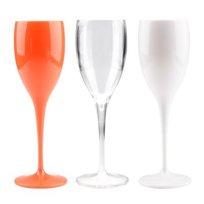 Reusable Champagne Flutes Glasses PP Plastic Wine Glasses Dishwasher-safe Champagne Glass Simple Household Wine Glass