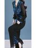 2025 Spring Women's Chinese National Style Two-Piece: Slimming Top & Wide-Leg Pants