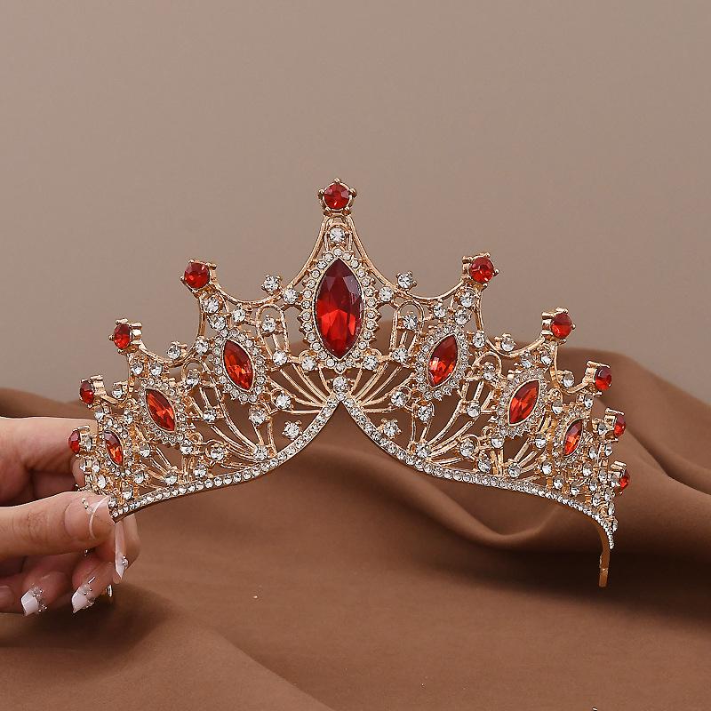 Baroque Retro Crystal Bridal Crown Rhinestone Headband Court Style Adult Hair Accessories