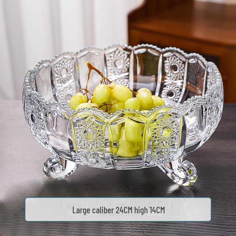 Flevance European Style Crystal Glass Fruit Plate