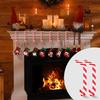 Christmas Stocking Hooks Mantel Xmas Stocking Hangers Candy Cane Design Non-Slip Stocking Holders for Mantel Christmas Party Decoration