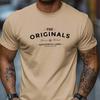 Pure Cotton Men's Loose T-shirt Breathable Casual Fashion Letter Pattern Printed Short Sleeved Round Neck Top