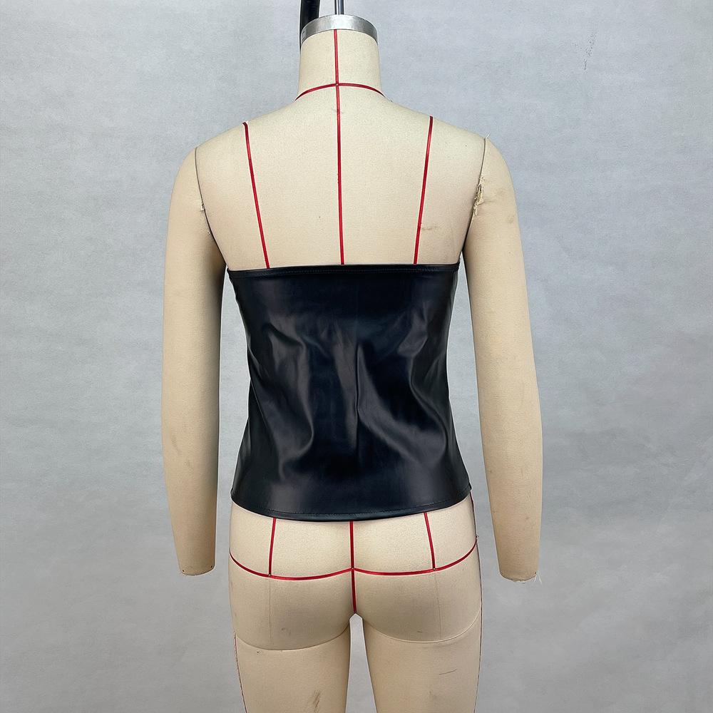 Einreihiges, einzeiliges, schmales, rückenfreies Bustier-Top für Damen