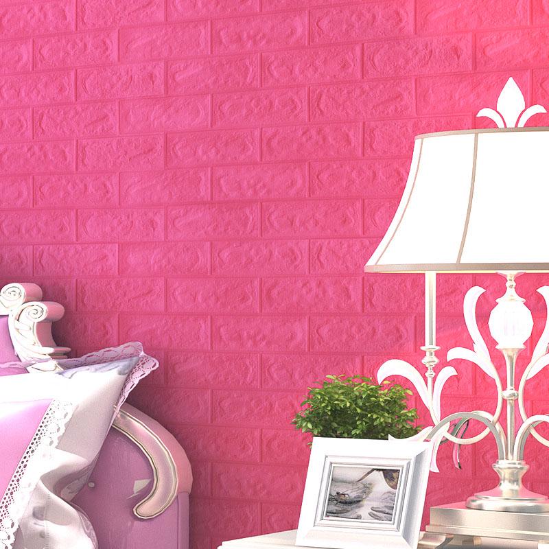 Buy DIY Self Adhesive 3D Wall Stickers Bedroom Decor Foam Brick