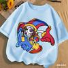 Children Short Sleeve T Shirts The Amazing Digital Circus Anime Cartoon Print Cotton Top Boys Girls Summer Casual Crew Neck Tees