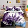 Lavender Floral Art Home Decor Multiple Sizes Kid'S And Adults' Bedroom Exquisite 3Pc Bedding Set, Gift