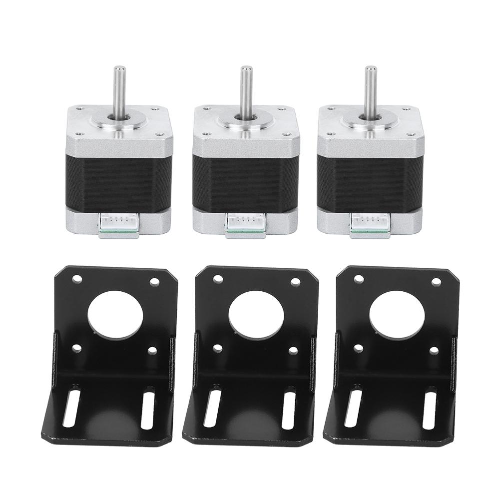 Stepper Motor Stainless Steel 4‑Wire Bipolar 3D Printer Accessory 40mm 42BYGHW609 12V