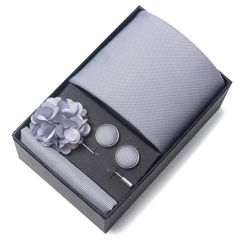 Boda Boda Corbata Novio Festiva Borgoña Corbata Traje de Hombre Gemelos Ramillete Kit de Accesorios