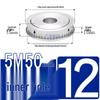 Dual-Sided Flat Timing Pulley: 5M50 Teeth, Width Options 11/16/21/27AF, Bore Size 8-30.