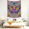 Trippy Psychedelic Rainbow Wing Skeleton Bohemian Tapestry, Colorful Wall Art for Bedroom Living Room Dorm