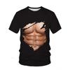 Sexy Body Print T-shirt Funny Street Women Men Funny Pattern T Shirts Fake Muscle Harajuku Fashion Trend Personality Tee Top New