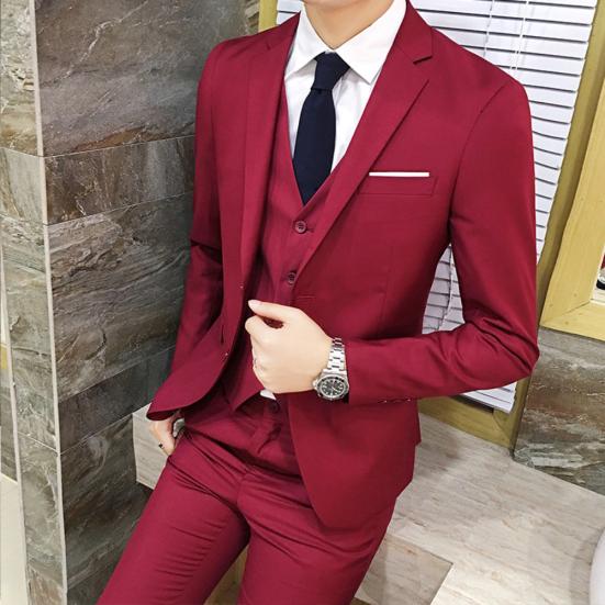 Formal Suit Vest Blazer Pants Set 