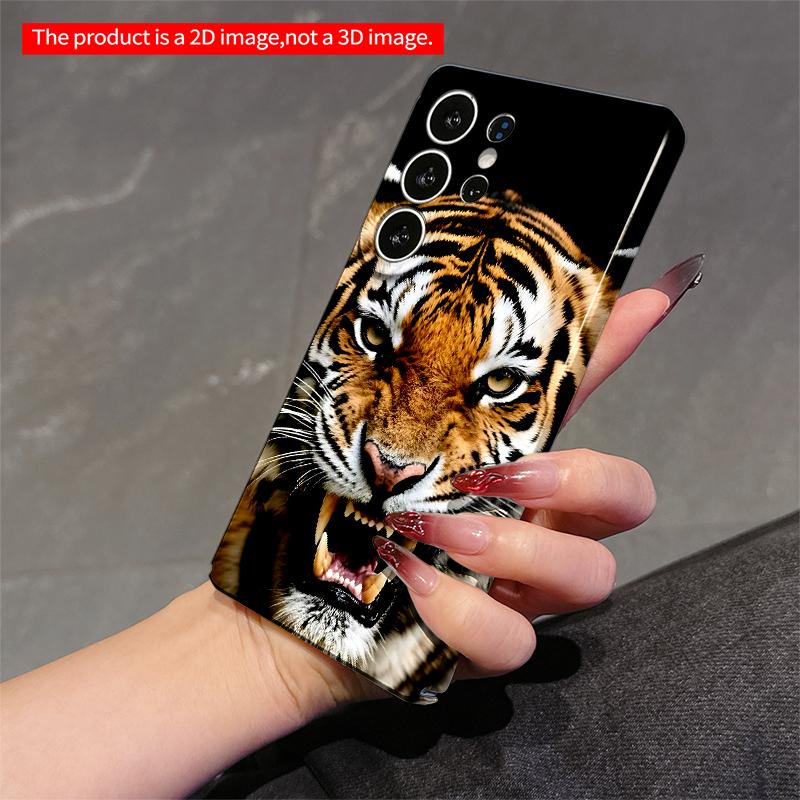 2DFlat Samsung phone case Tiger Roar iPhone Case Applicable to Galaxy S23 S24 S25ULTRA S26 A12 A14 A15 A16 A54 A55